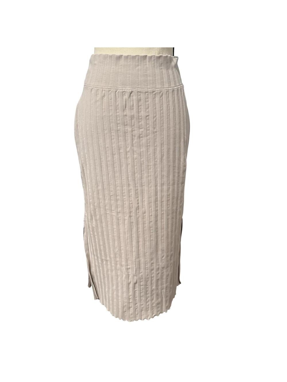 Offline by Aerie Tan Ribbed Midi Skirt with Slit - Size S